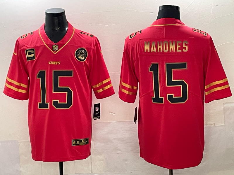 Men Kansas City Chiefs #15 Mahomes red 2025 Nike NFL jersey 0013